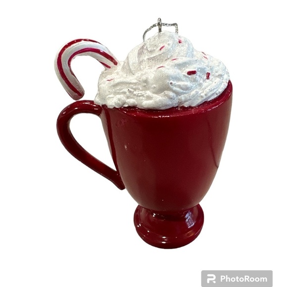 Cocoa for Santa mug with candy cane Christmas ornament - Picture 2 of 3